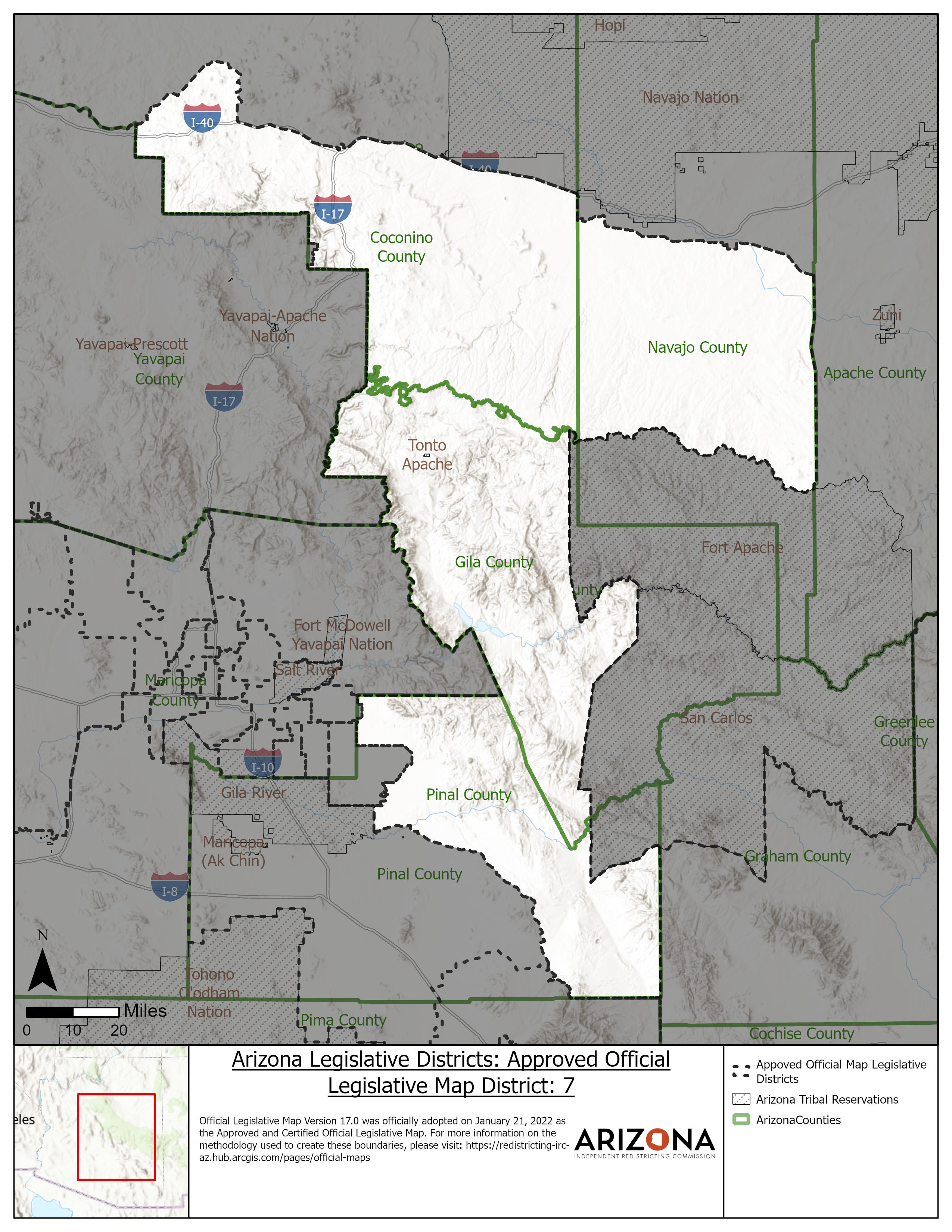 Arizona Congressional Districts Map