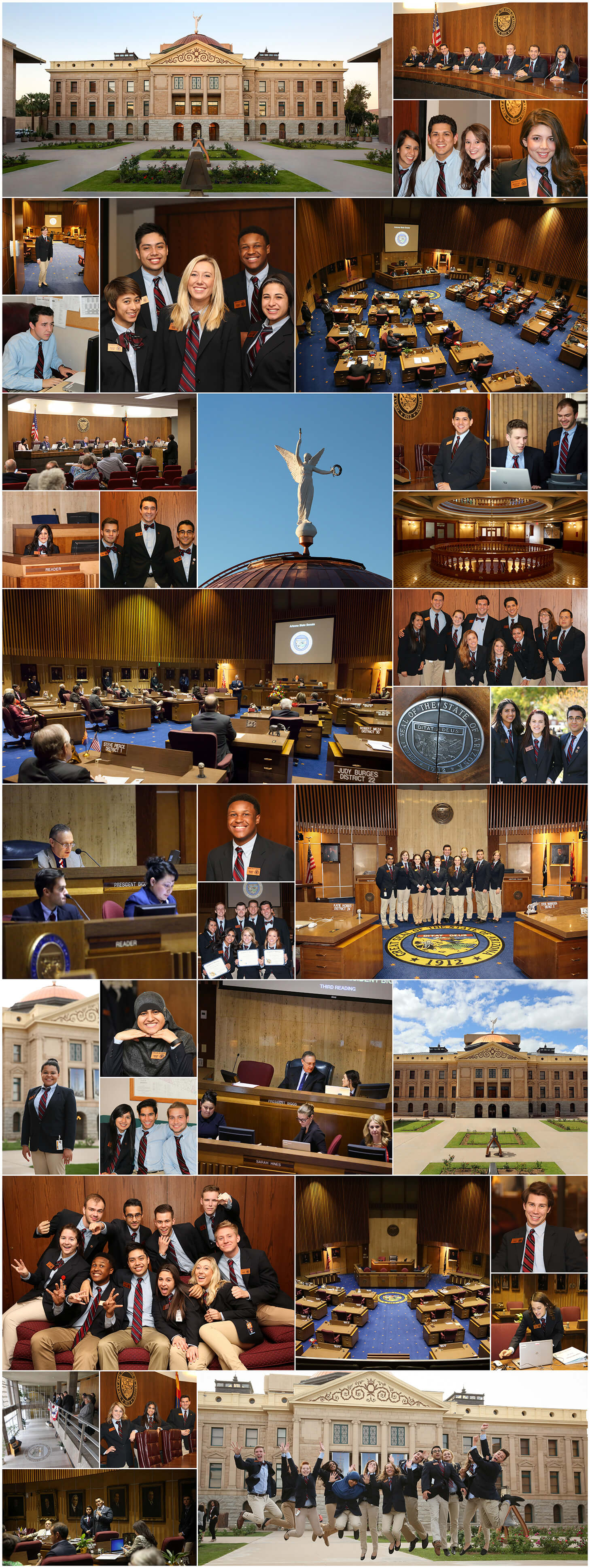 Senate Pages Image Collage